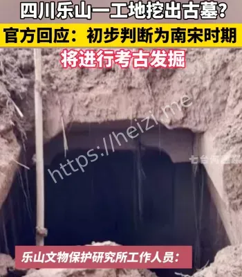四川工地挖出古墓